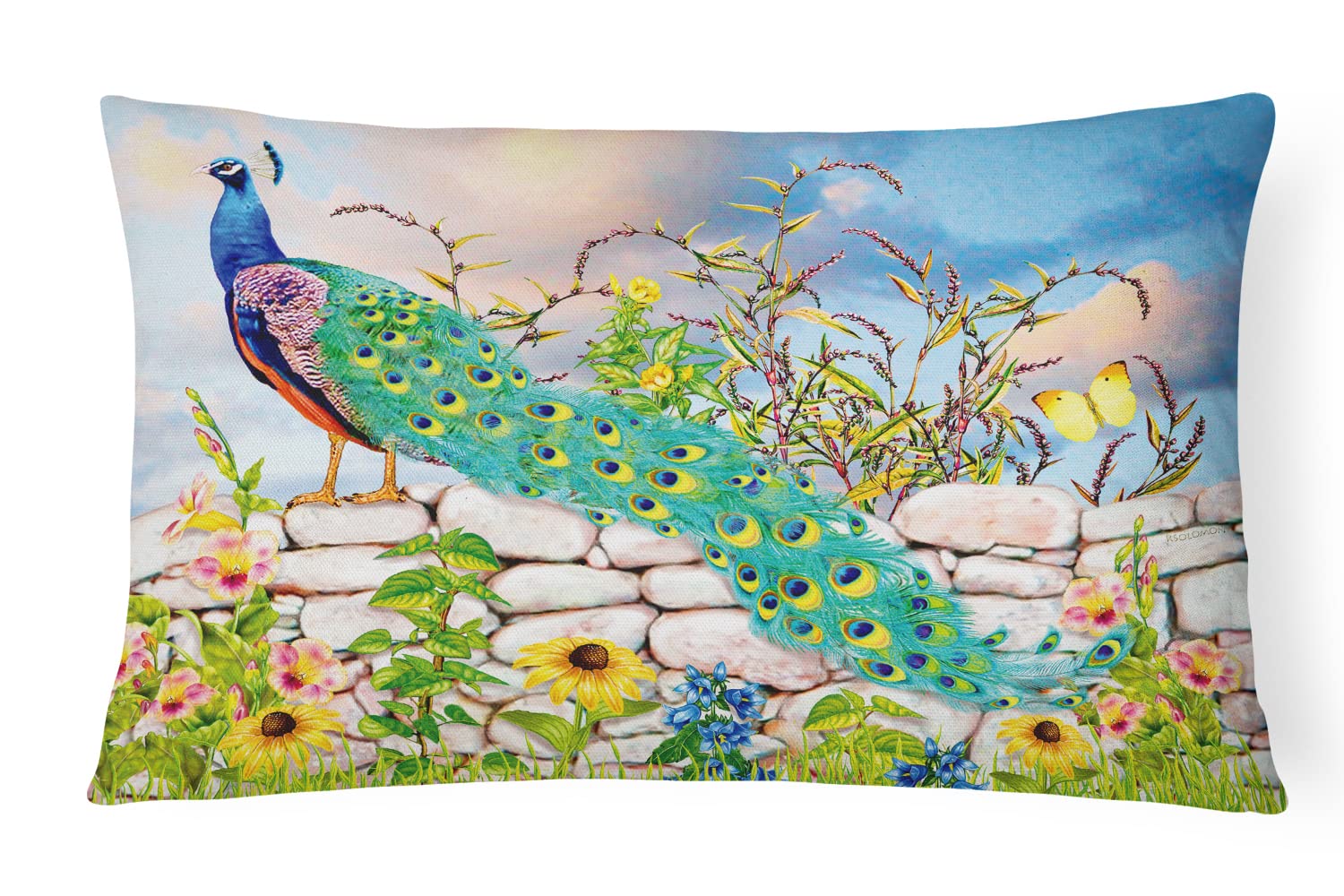 Coussin de patio paon pour raviver un mobilier de jardin fatigué ou terne