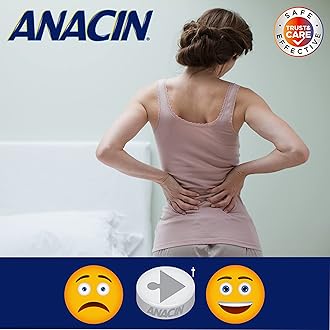 Anacin Aspirin & Caffeine Fast Pain Relief, Eases Minor Aches and Pains Due to Headache, Muscle Aches & Arthritis, 100 Count