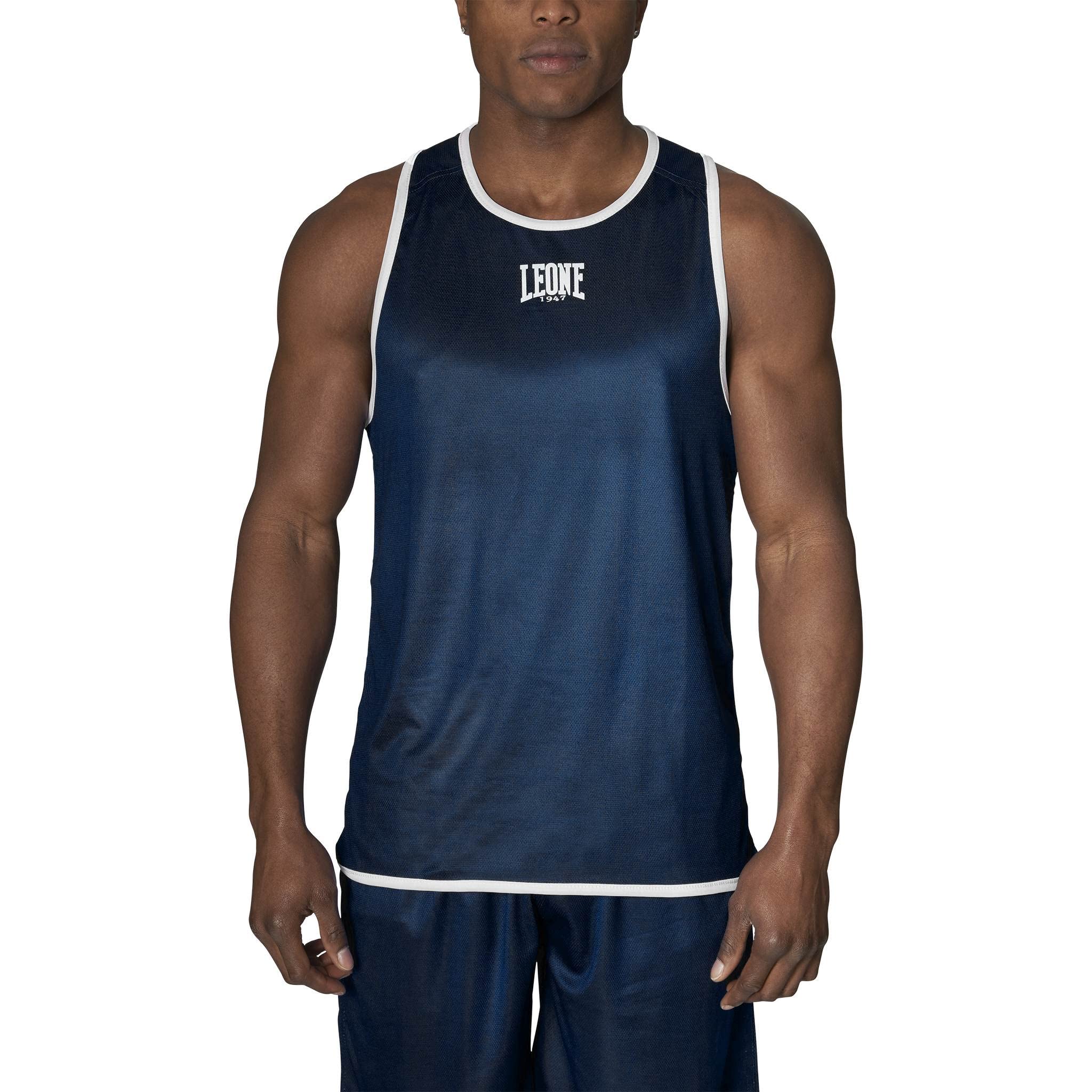 LEONE 1947, Boxing Vest, Red/Blue, S, AB214