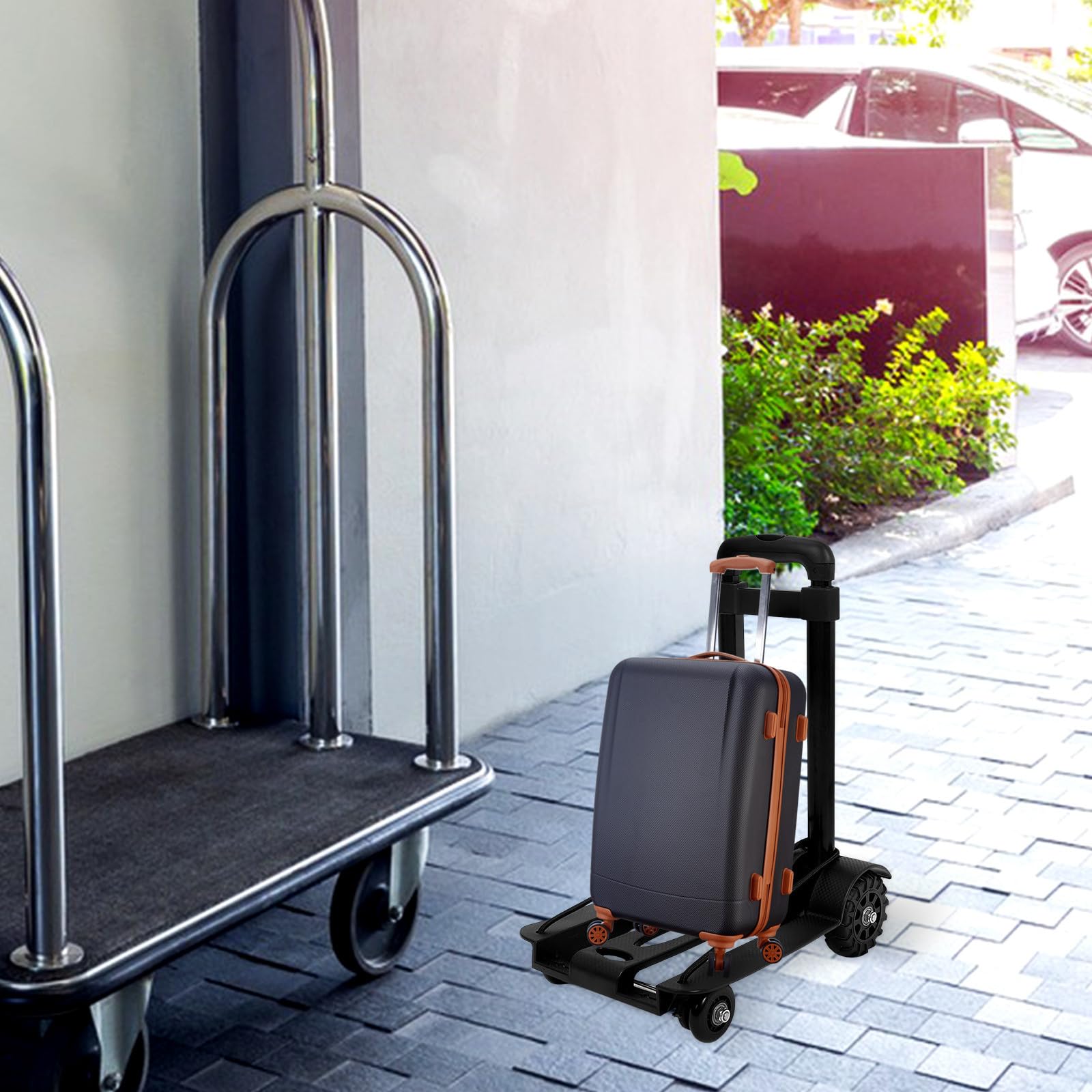 Carrito y Portátil de Aleación de Aluminio Plegable para Compras Viaje