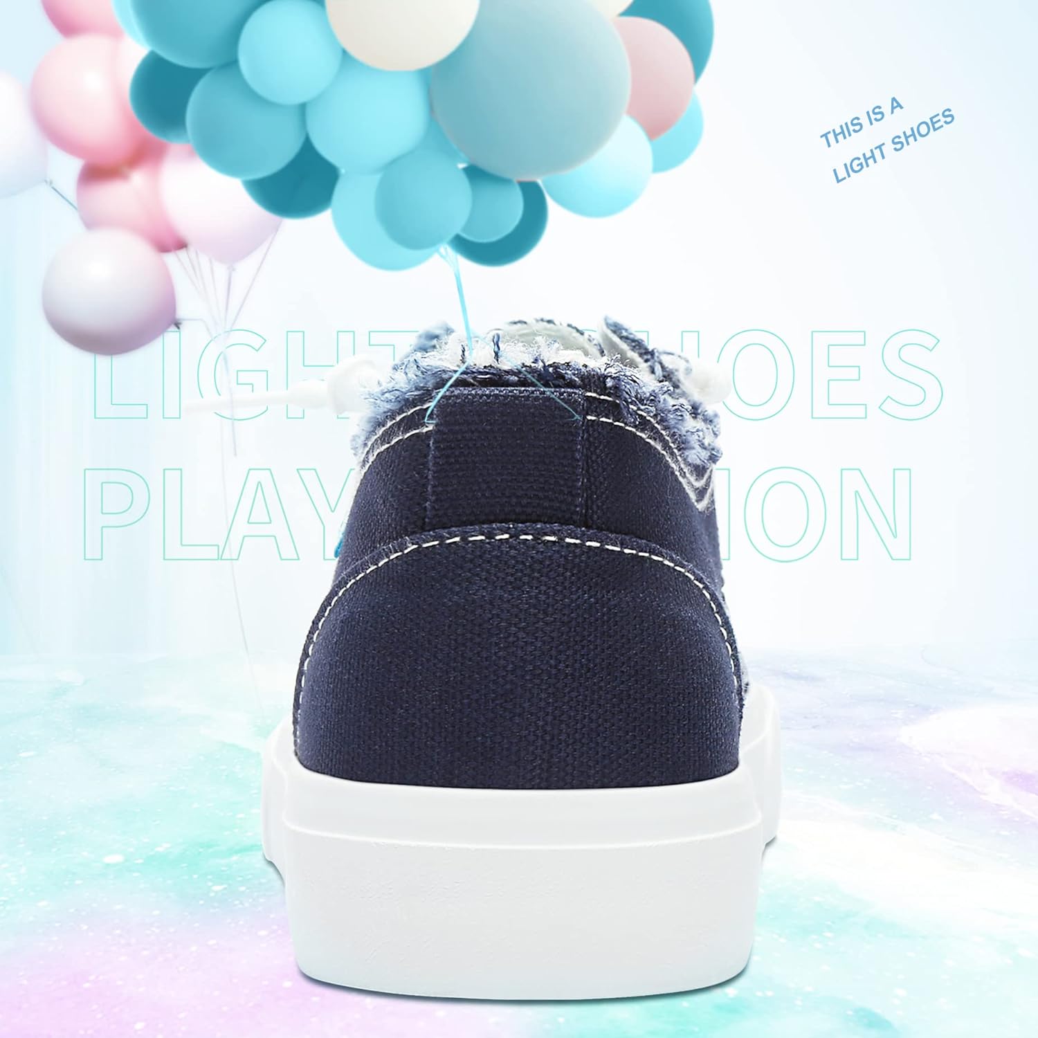 Obtaom Women's Play Fashion Sneaker White Color Washed and Leopard Canvas Slip on Shoes - Image 5