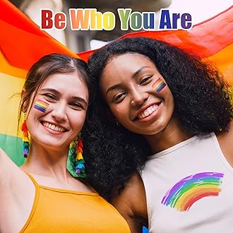 Pride Flag Face Body Paint, Rainbow Face Painting Kit for LGBT Gay Lesbian Pride Day Parades LGBTQ Celebrations Party, Water Based Facepaint for Kids Adults Halloween Cosplay Art Costume SFX Makeup