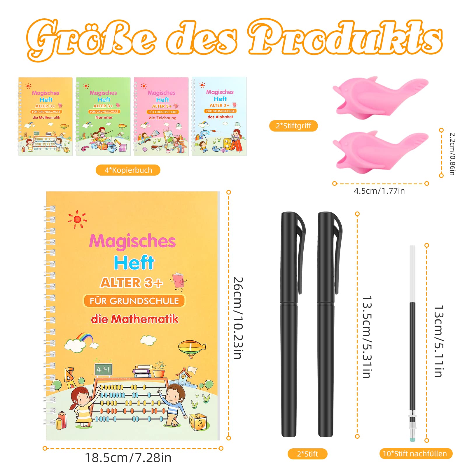 Kaligrafia Magic Books – 5 Wiederverwendbare Schreibhefte Für Kinder Ab 4 Jahren In Spanisch
