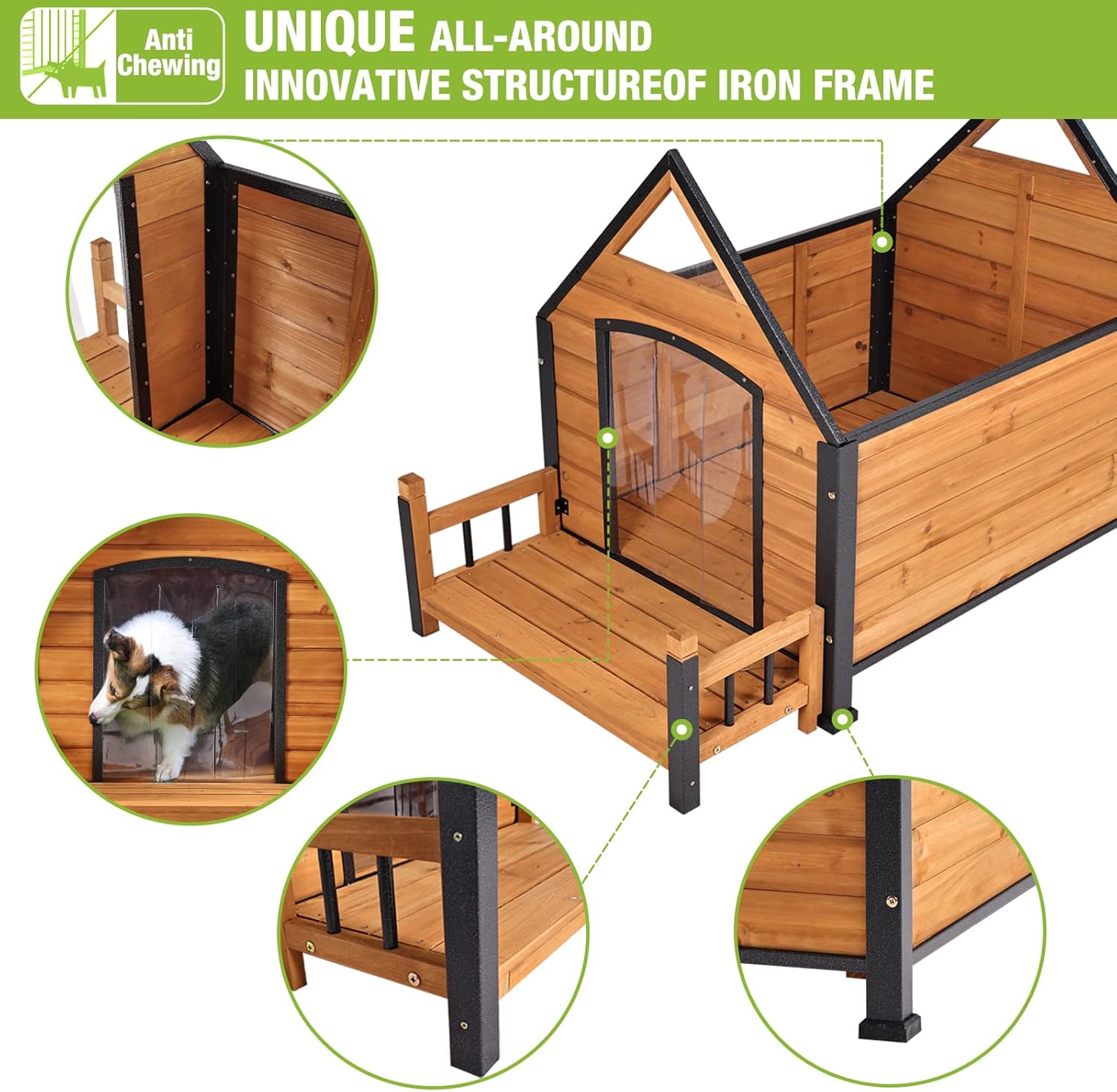The Ultimate Wooden Dog House: Durable, Stylish, and Anti-Chew for Every Pup!