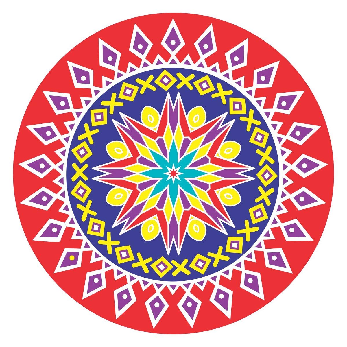 Decor Villa PVC Vinyl Mandala Transparent 3D Big Rangoli Sticker for Door Entrance, 16 Inch, Multicolour5, Set of 1 (B0CLPDMHZV) Amazon Price History, Amazon Price Tracker