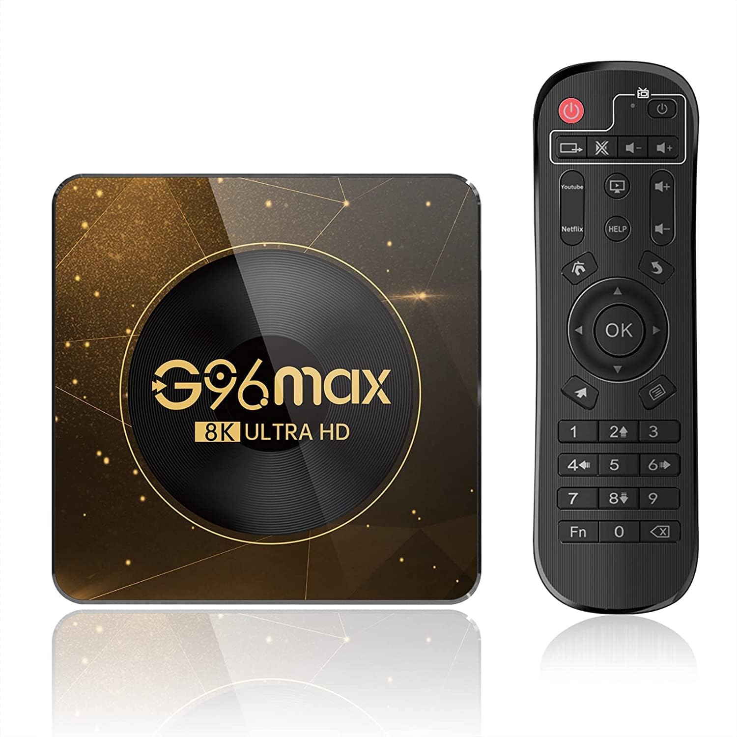 Android 13.0 TV Box, G96 MAX Smart Android TV Box with RK3528 Quad-Core 64Bit Cortex-A53 CPU, Support 8K HDR 10+/3D/2.4Ghz 5Ghz Wifi 6 /100M Enternet/Bluetooth 5.0,4GB+64GB