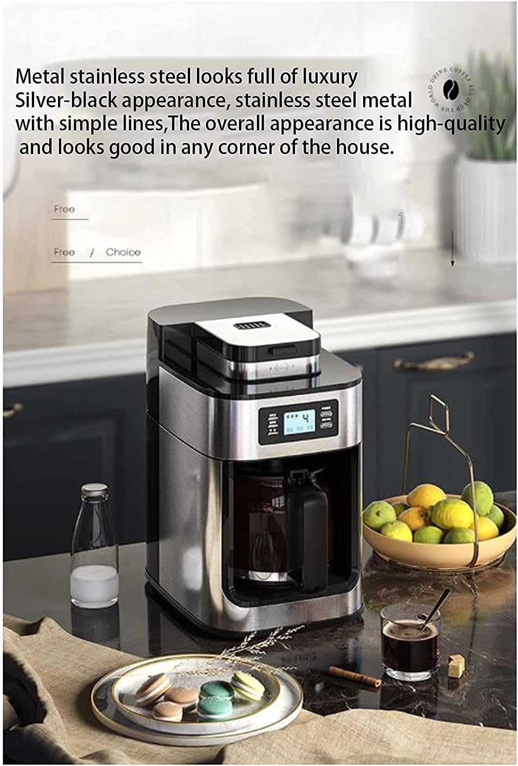 Mini Household Coffee Machine, Small Integrated Office Coffee Machine For Espresso Cappuccino Latte Macchiato Home Barista, 20240312