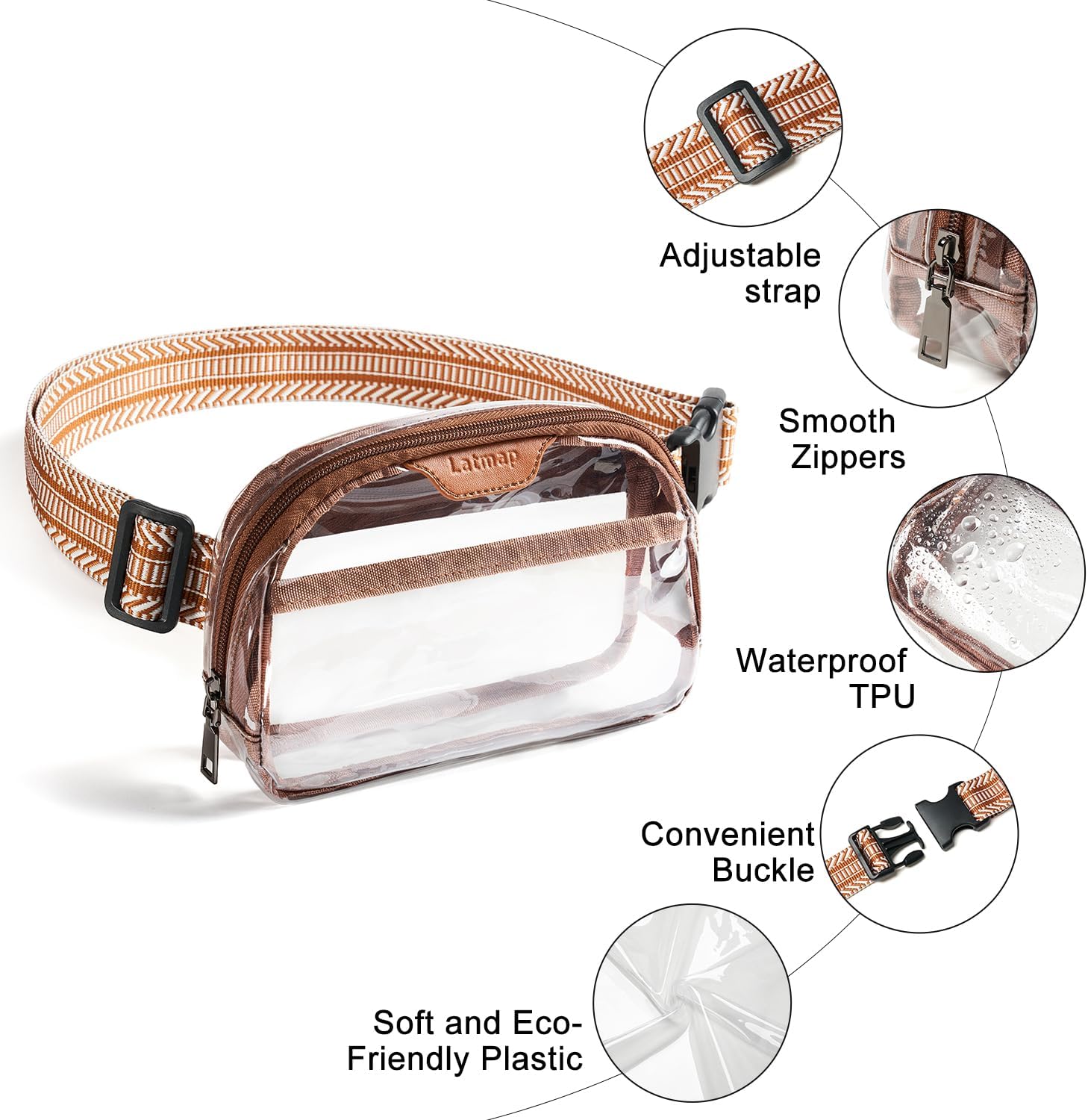Clear Bag for Stadium Events, Clear Purse for Women Stadium Crossbody Bag, Transparent Bag for Concerts Sports - Image 6