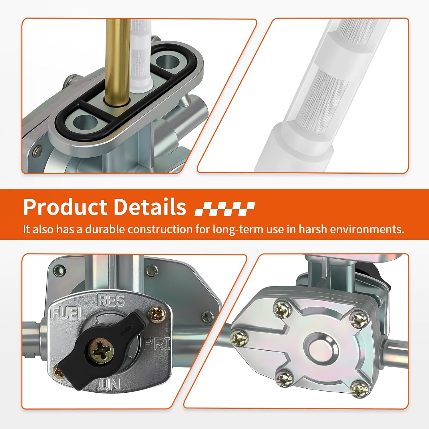 Fuel Gas Valve Petcock For Suzuki QuadSport 400 Z LT-Z400 LT-Z400Z 2003-2008 44300-07G01 44300-07G02