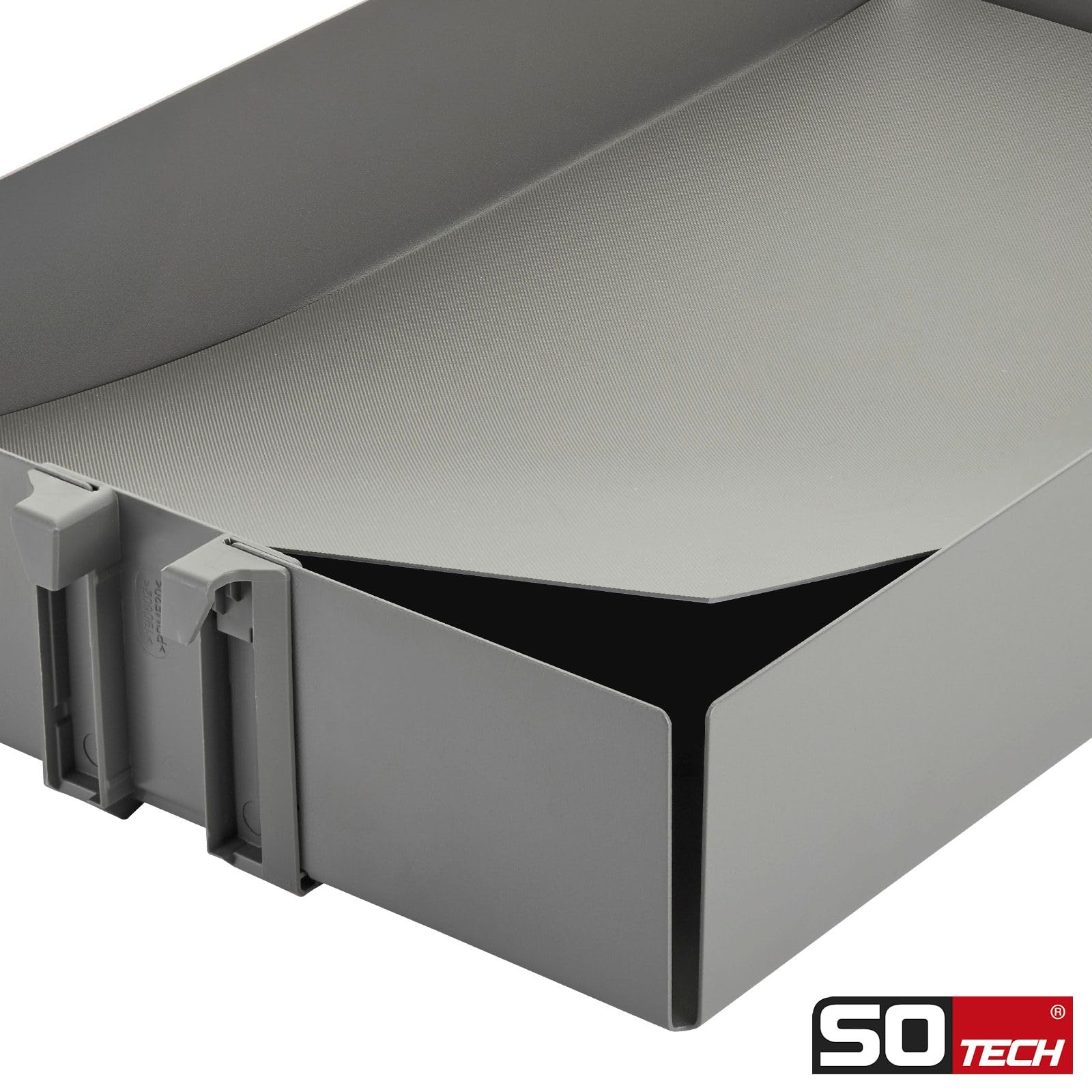 SOTECH Einhängetablar 300 mm (252 x 460 x 77 mm) anthrazit mit Antirutsch-Einlegematte für Apothekerauszug DISPENSA, DISPENSA junior & DISPENSA Swing – Zubehör für Nobilia Apothekerschränke ab 01.2025