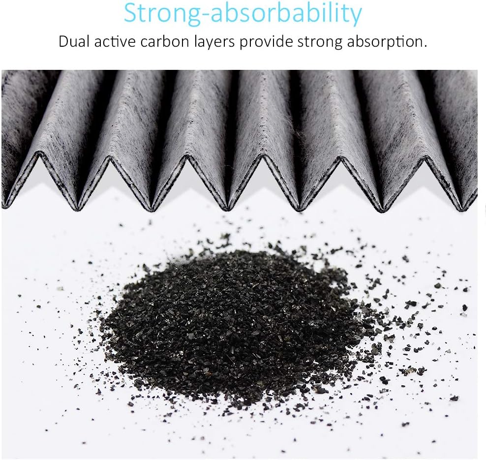 Kootek Cabin Air Filter with Activated Carbon, 2 Pack Replacement for CP134, CF10134, Honda & Acura, Accord Civic CR-V Acura Odyssey Pilot Ridgeline CSX ILX MDX RDX RL RLX TL TLX TSX ZDX HCF134