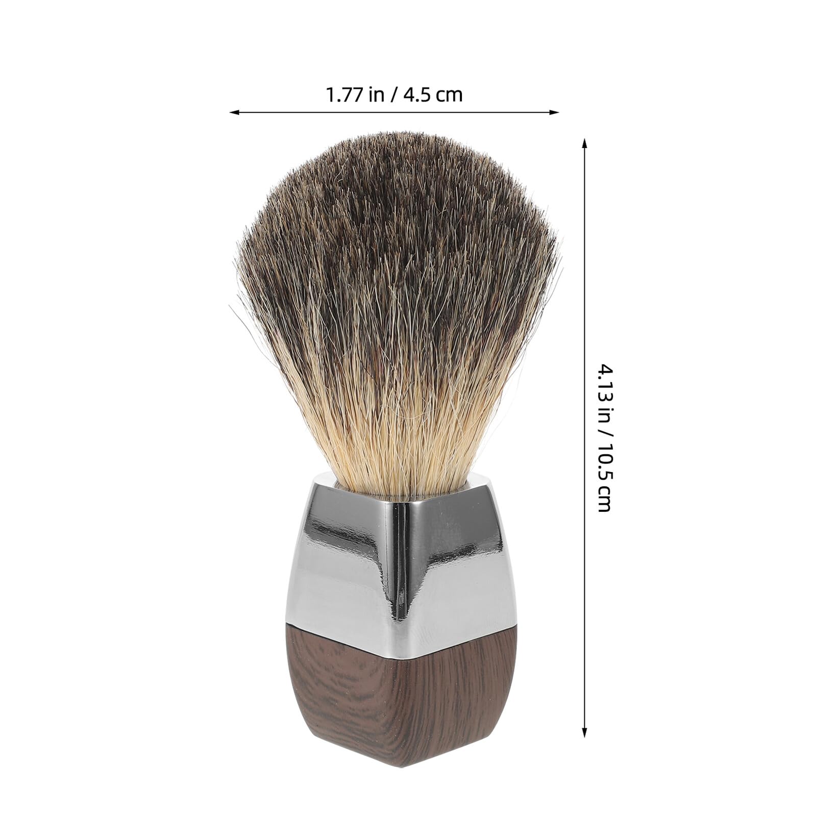 Pennello da Barba per Uomo in Peli di Tasso con Manico in Legno Pennello Accessorio da Barba per Viso con Elevato potere Schiumogeno per Rasatura Delicata e Cura della Pelle