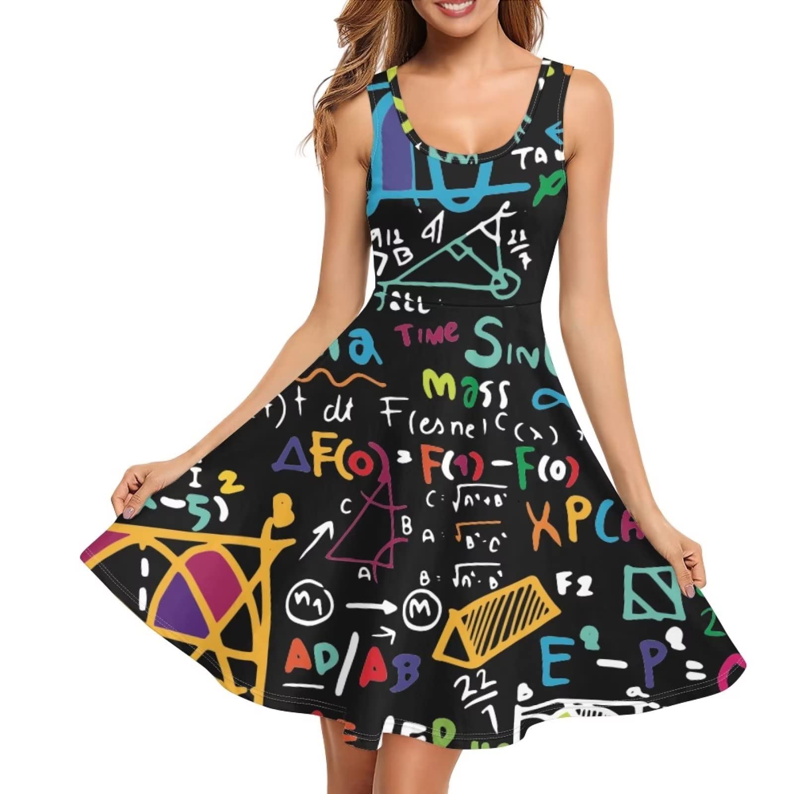 TOADDITDOWomens Summer Sleeveless Tank Dress with 2 Side Pockets XS-4XL Plus Size