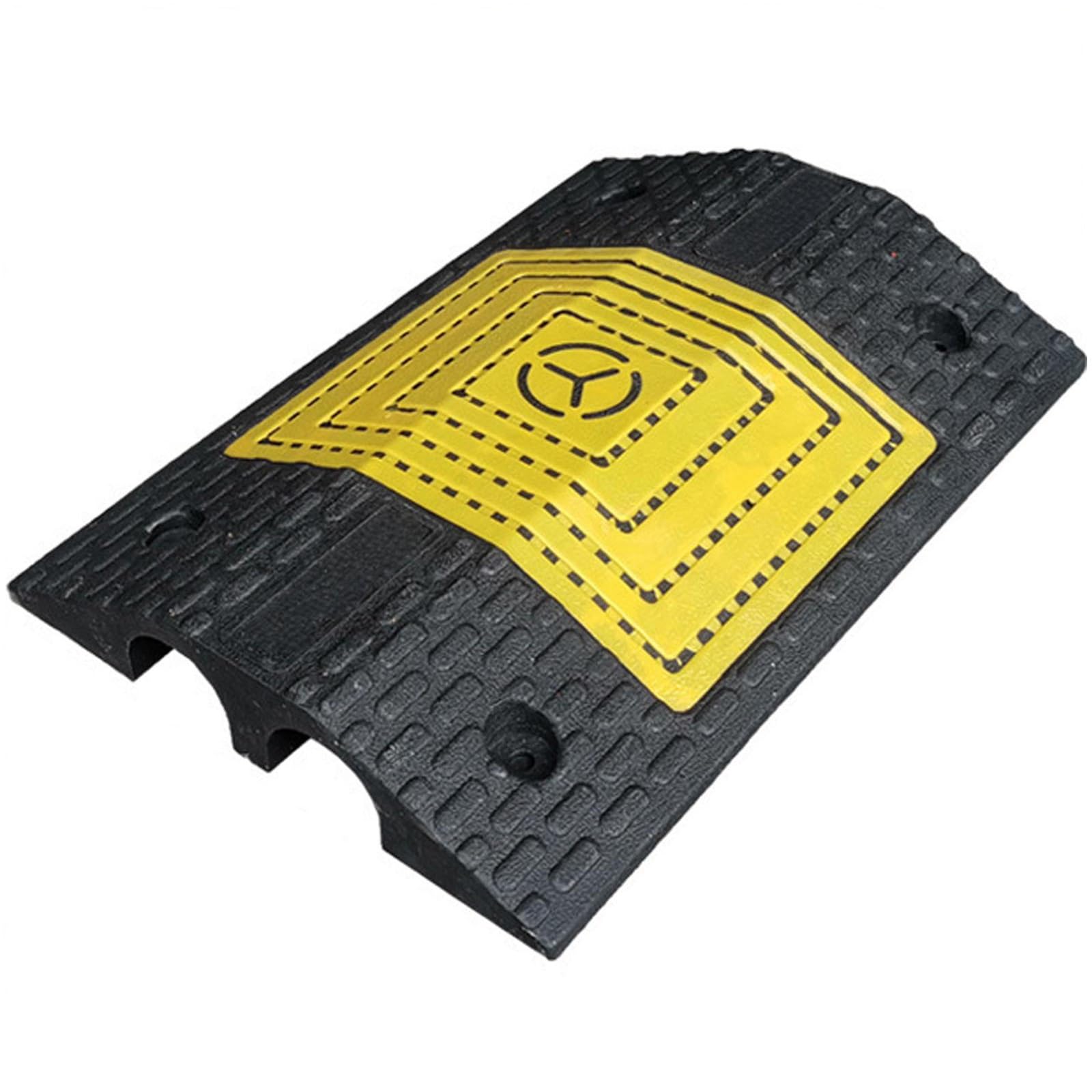 Rampa de Protección de Cable, Protector de Cables para Suelo de 2 Canales, Canaleta Cables Suelo para Asfalto/Hormigón/Grava, Capacidad de Carga de 5 Toneladas(50.5 * 35 * 7cm/19.9 * 14 * 2.7in)