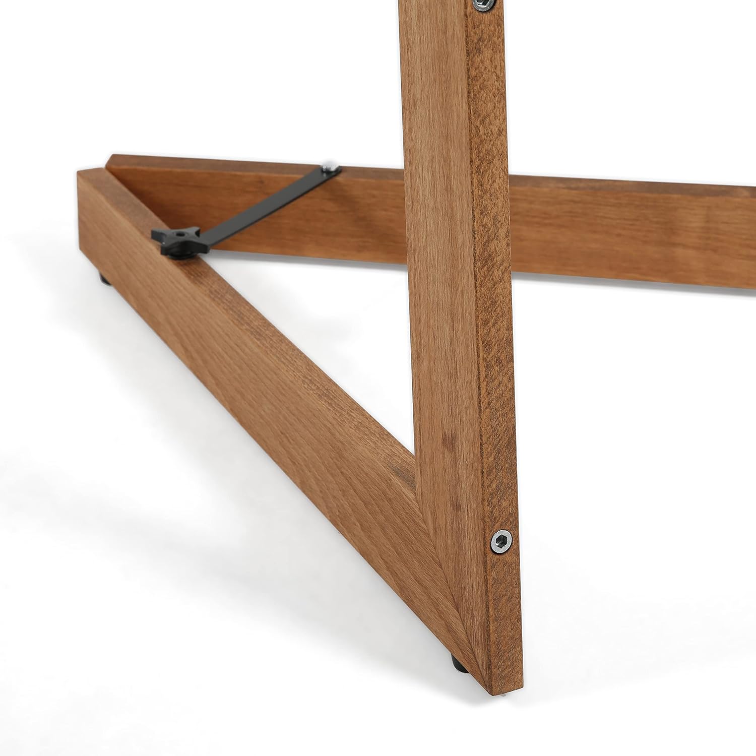 M&T Displays Wood Portable Easel, Foldable and Practical Solution for Presentation or Amateur Artwork, Canvas Sizes from B2, 19.69 x 27.83 inch up to A0, 33.11x46.81 inch (Dark Wood, 59)