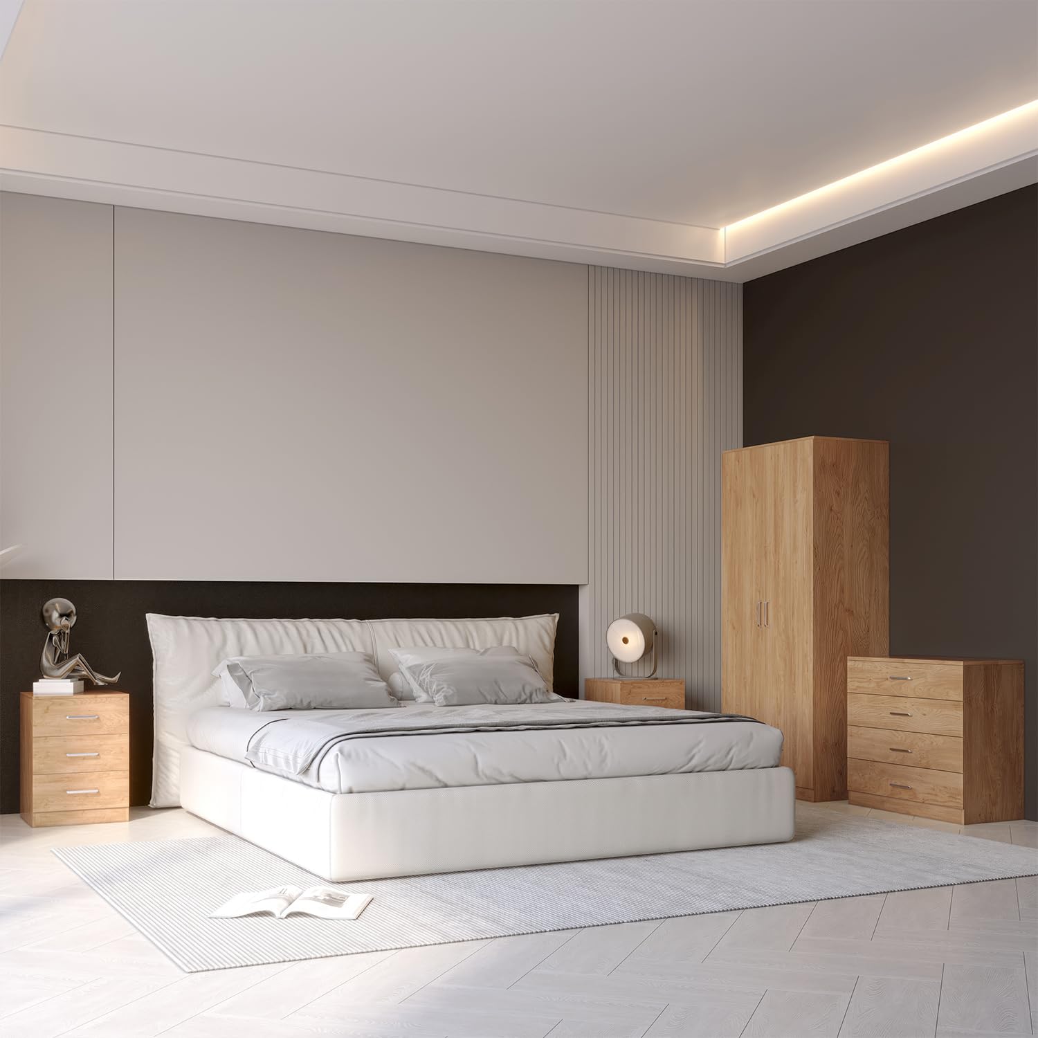 Seconique Dakotia Oak 2 Door Wardrobe Set