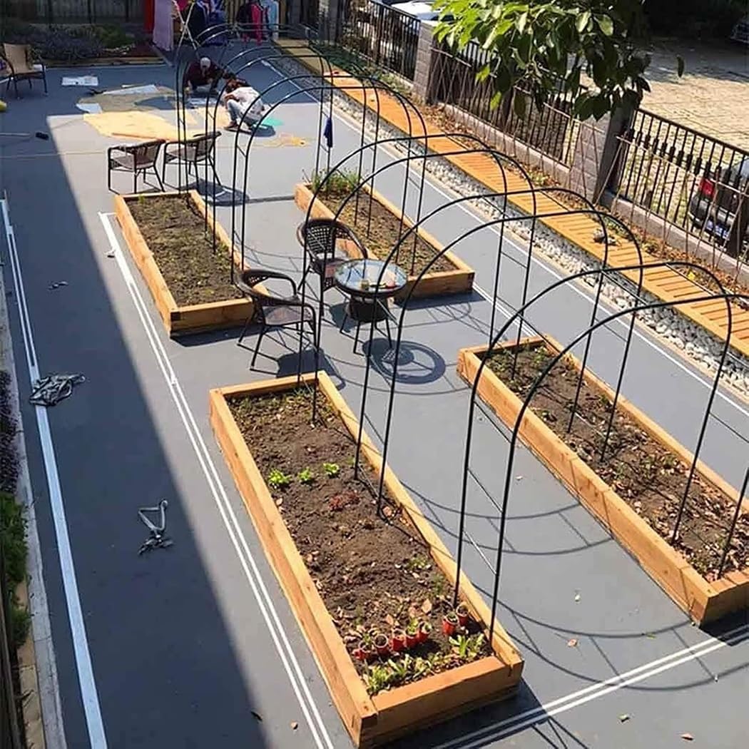 Solidny metalowy łuk różany 80, 350 cm, pergola ogrodowa, do roślin pnących i róż, łatwa instalacja, czarna krata, do użytku wewnątrz i na zewnątrz, 80 x 200 cm