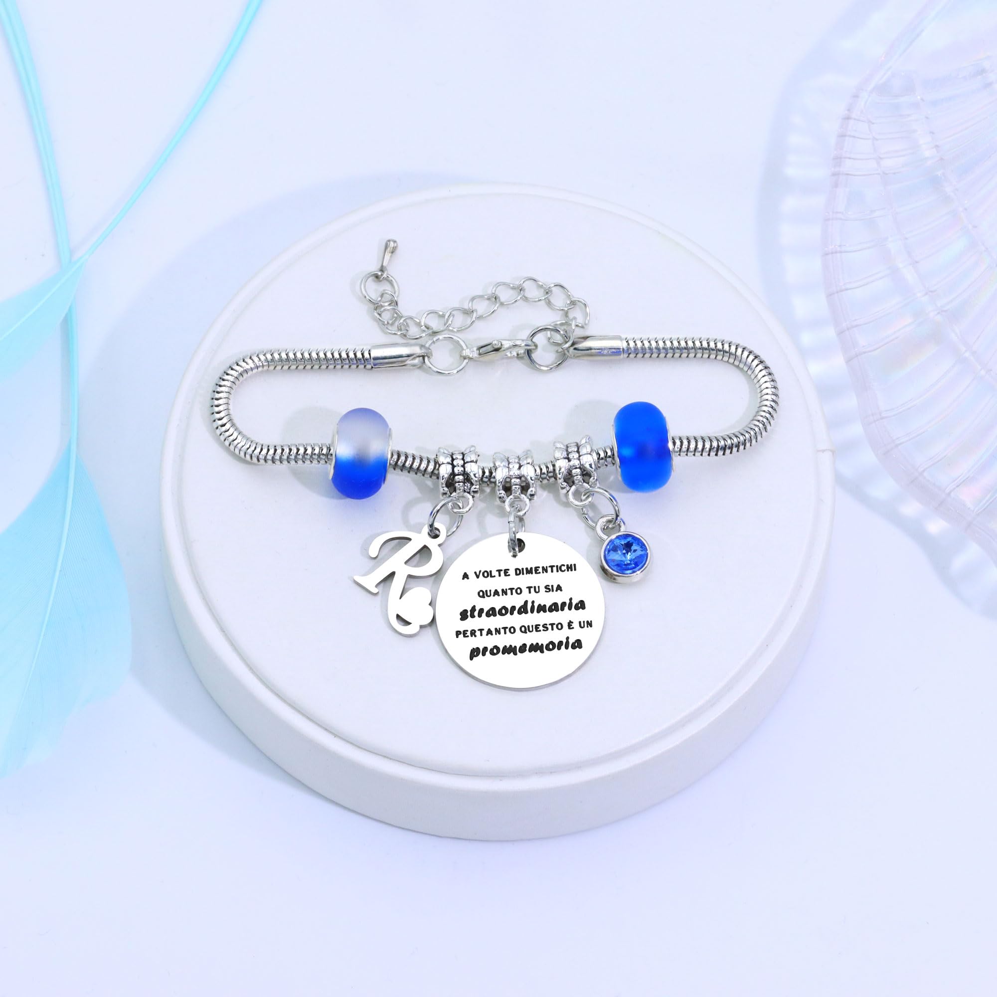 SAMORION A Volte Dimentichi Di Essere Fantastico Braccialetti Regalo Ispiratore Nome Lettera Iniziale Braccialetti Per La Laurea Di Compleanno Della Ragazza Delle Donne braccialetti Anniversario