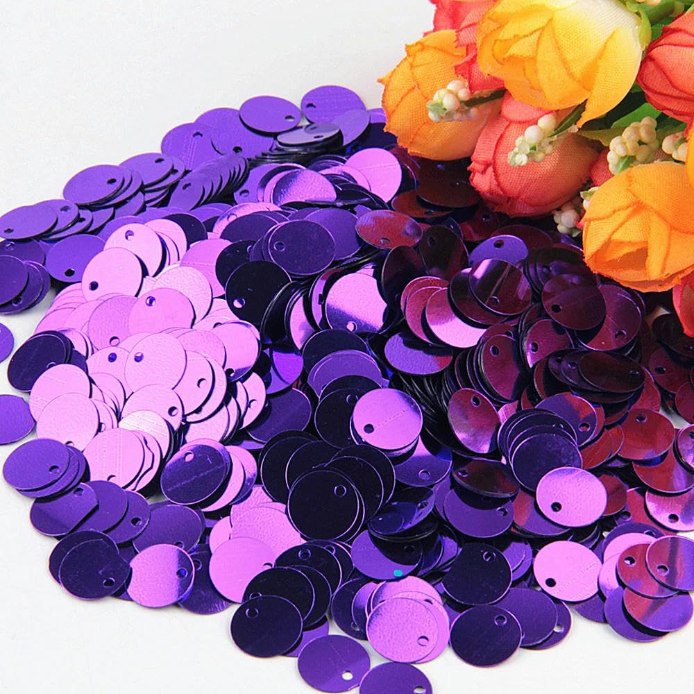 Glitter per artigianato e cucito, glitter piatti rotondi da 50 g, 10 mm, 15 mm, 20 mm, 25 mm, 30 mm, per cucito, matrimonio, tempo libero creativo (trasparente, 10 mm50 g1250 pezzi)