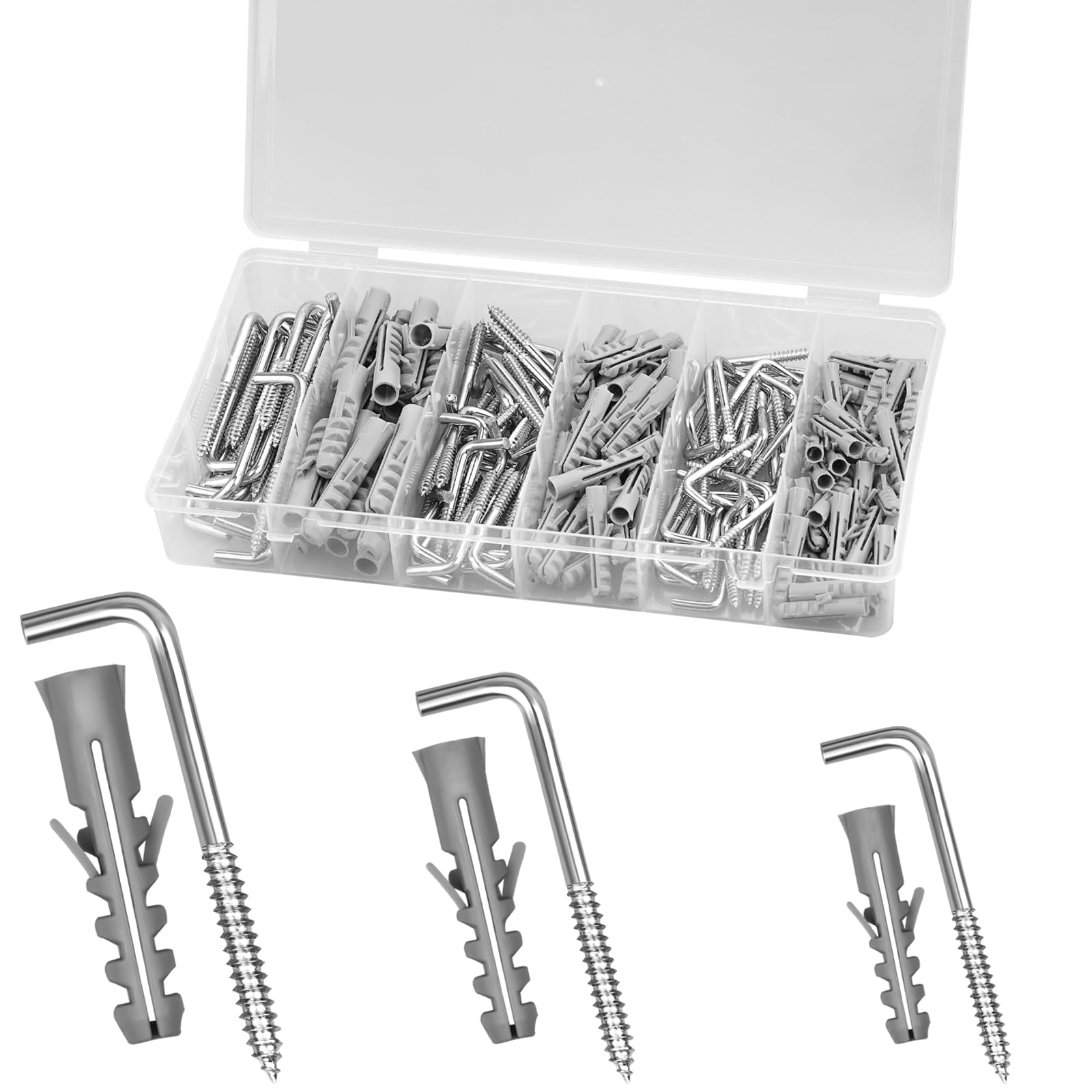 DOJA Industrial | Haak met schroefdraad | M8 x 60 | PACK 10 |Gesmeed