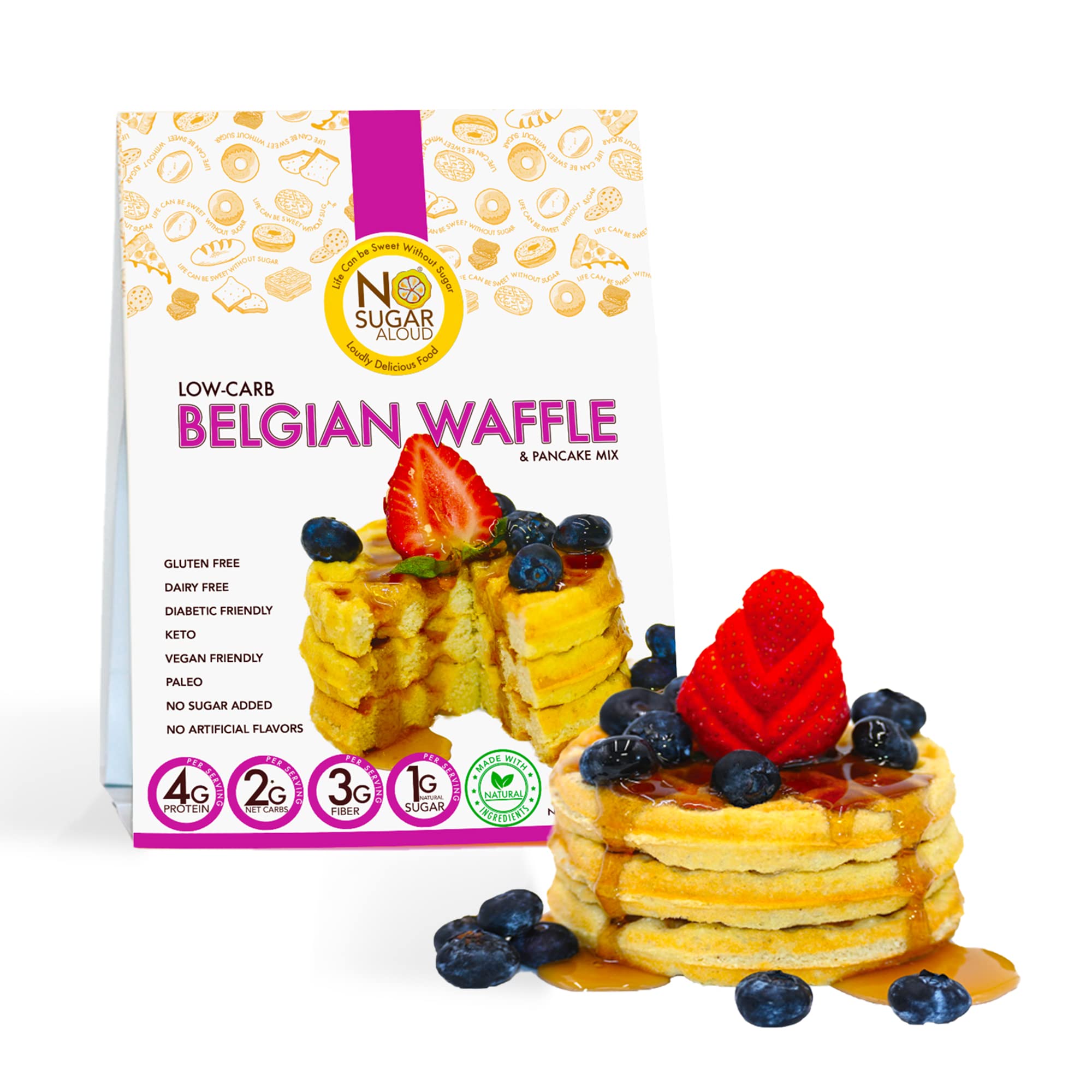 Buy Low Carb Belgian Waffle Mix, GlutenFree & Based Pancake Mix for