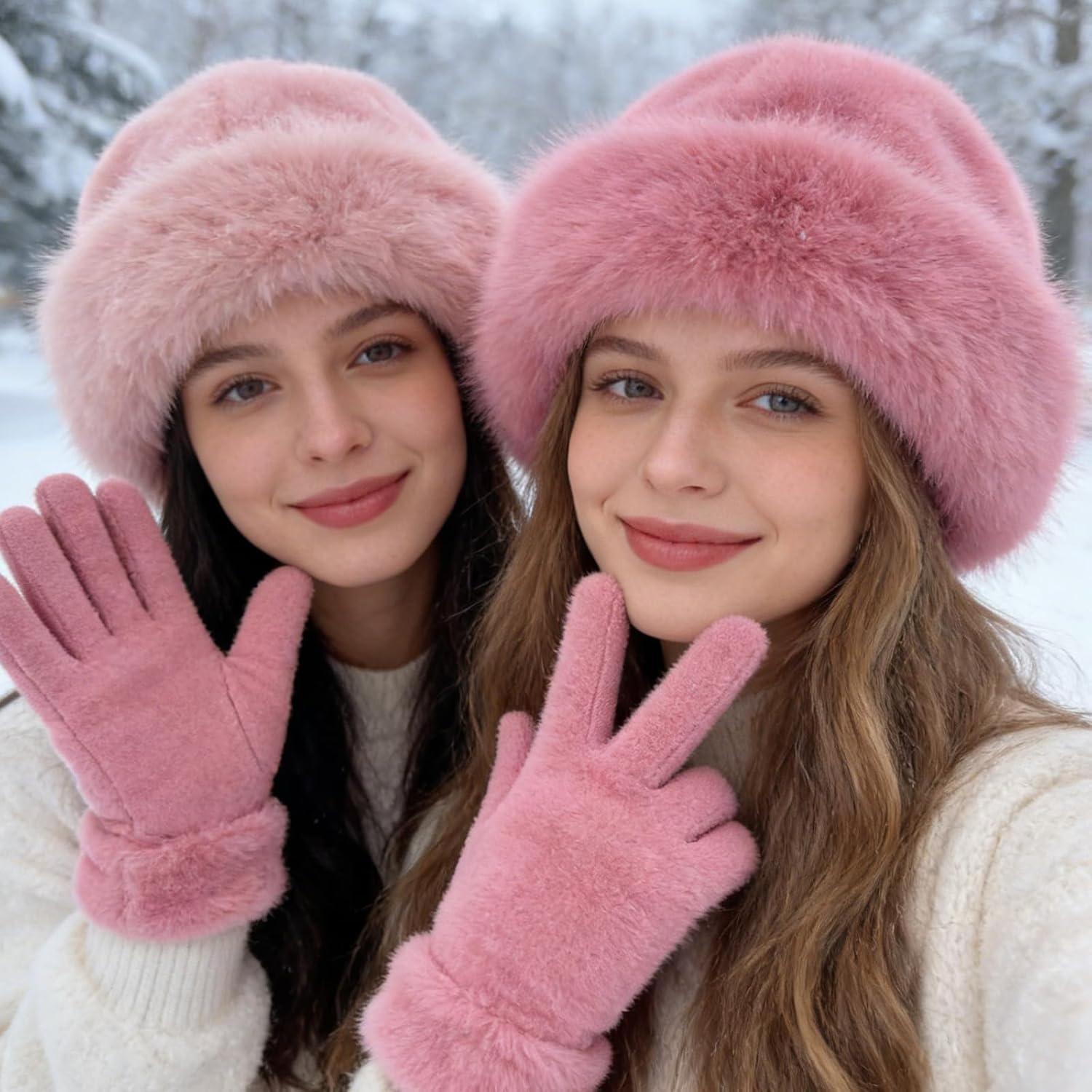 Winter Faux Fur Bucket Hat – Fluffy Furry Winter Hats for Women, Soft Mongolian Bucket Hats for Woman Men - Image 2