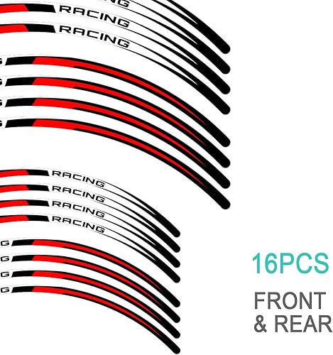 Miniatura 3 de KETABAO MX - Cinta adhesiva para llantas de bicicleta R02 (21 18 pulgadas), compatible con YZ125X YZ250X YZ250FX YZ450FX 20 (rojo)