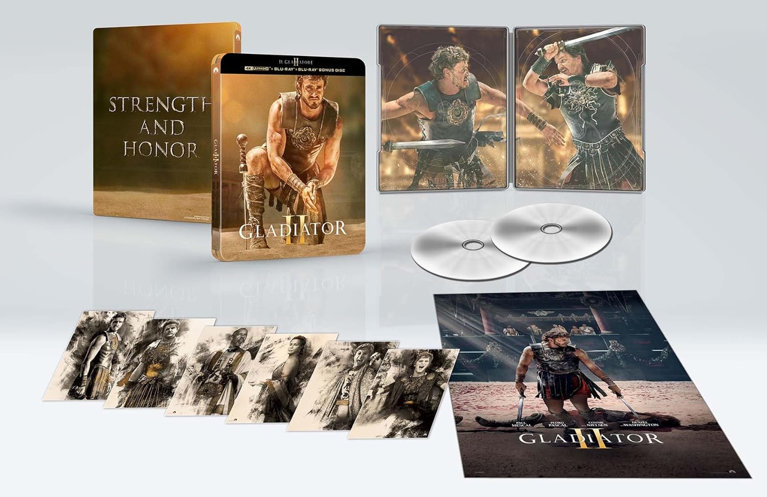 Blu-Ray 4K Uhd Gladiatore 2 (Il) (Ltd Steelbook) (4K Ultra Hd+2 Blu-Ray) [Region Free] [Blu-ray]