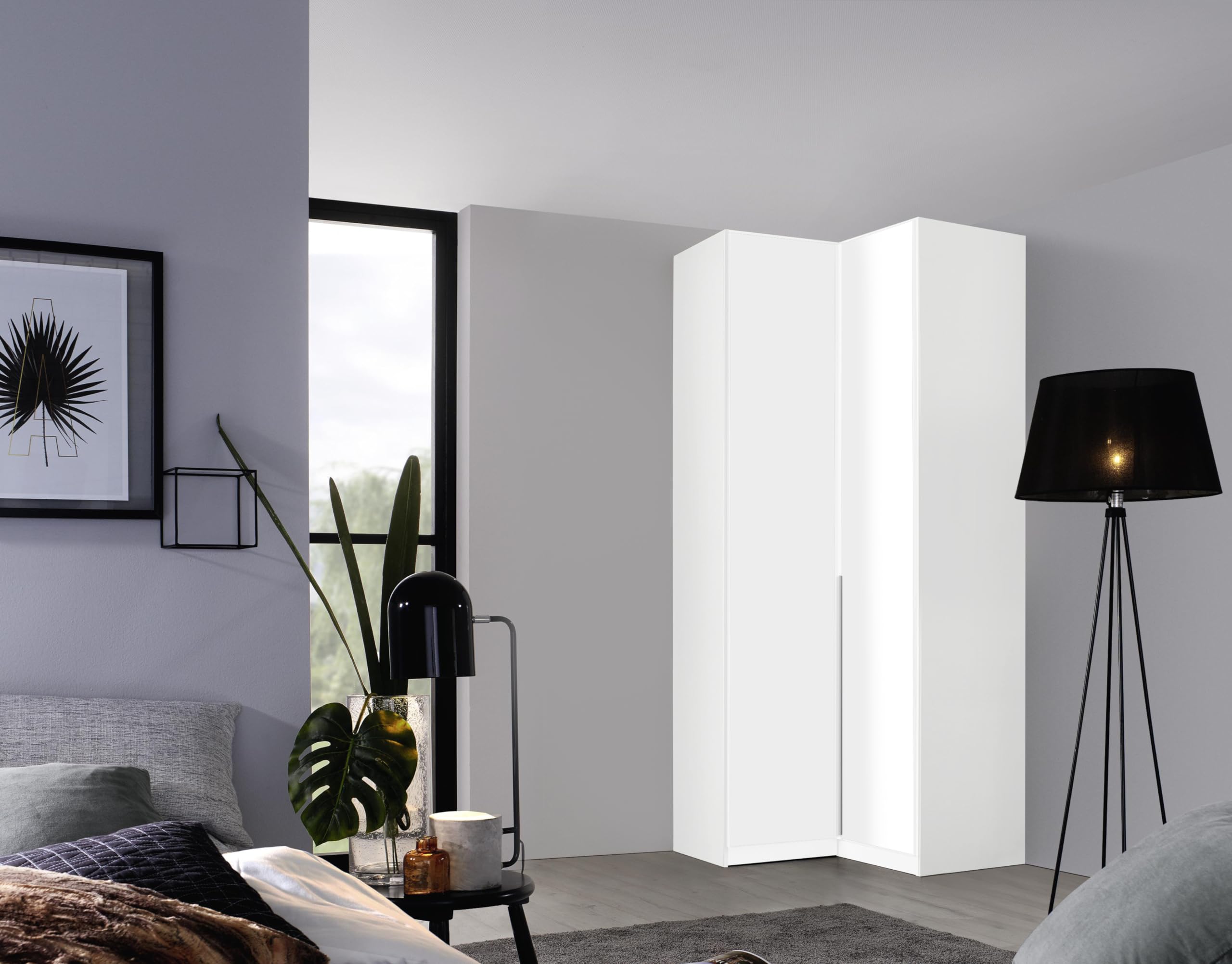 Rauch Möbel Alabama, Eckschrank, Farbe Weiß, Breite 100 cm