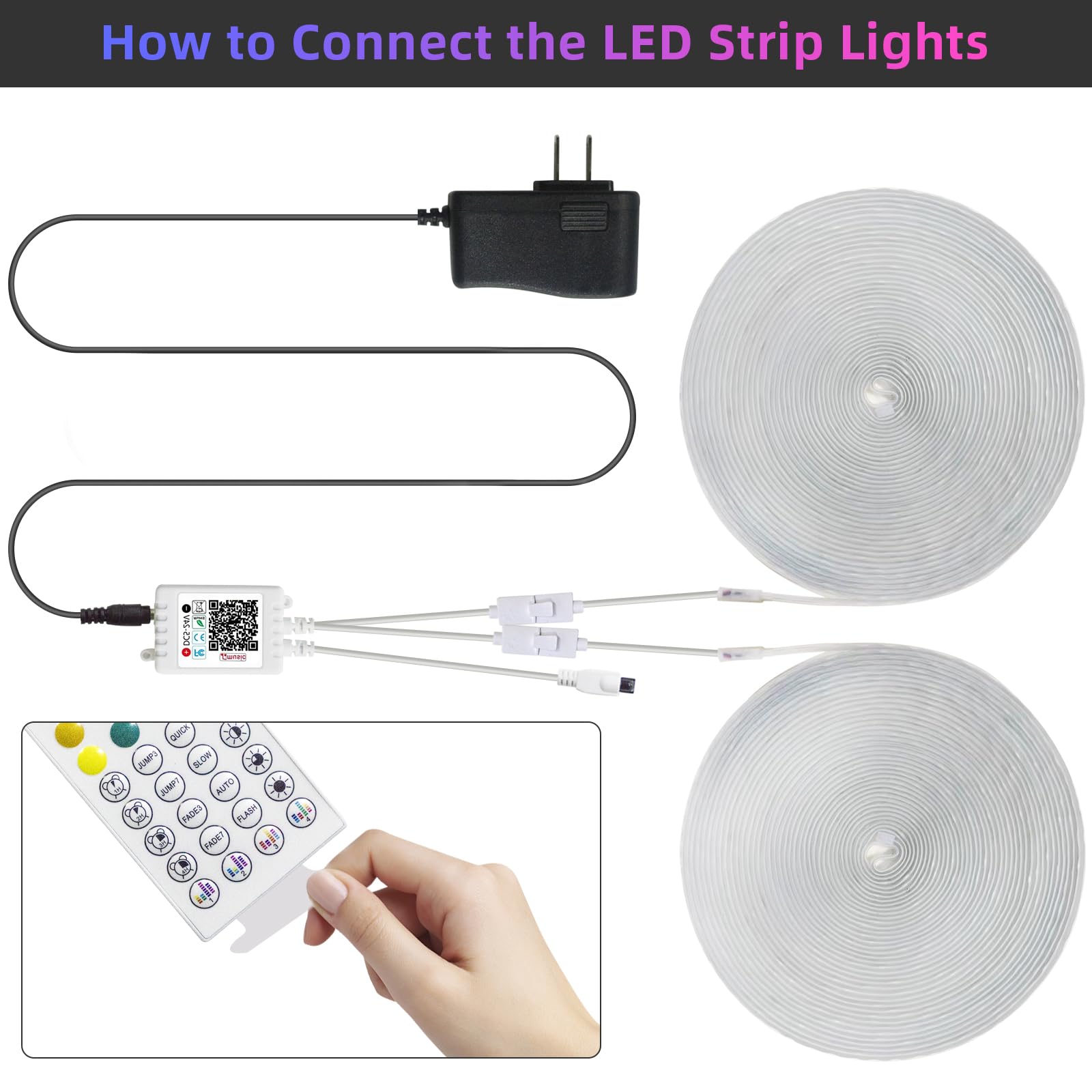 HEDYNSHINE Outdoor LED Strip Lights 100ft, led Strip Lights Waterproof