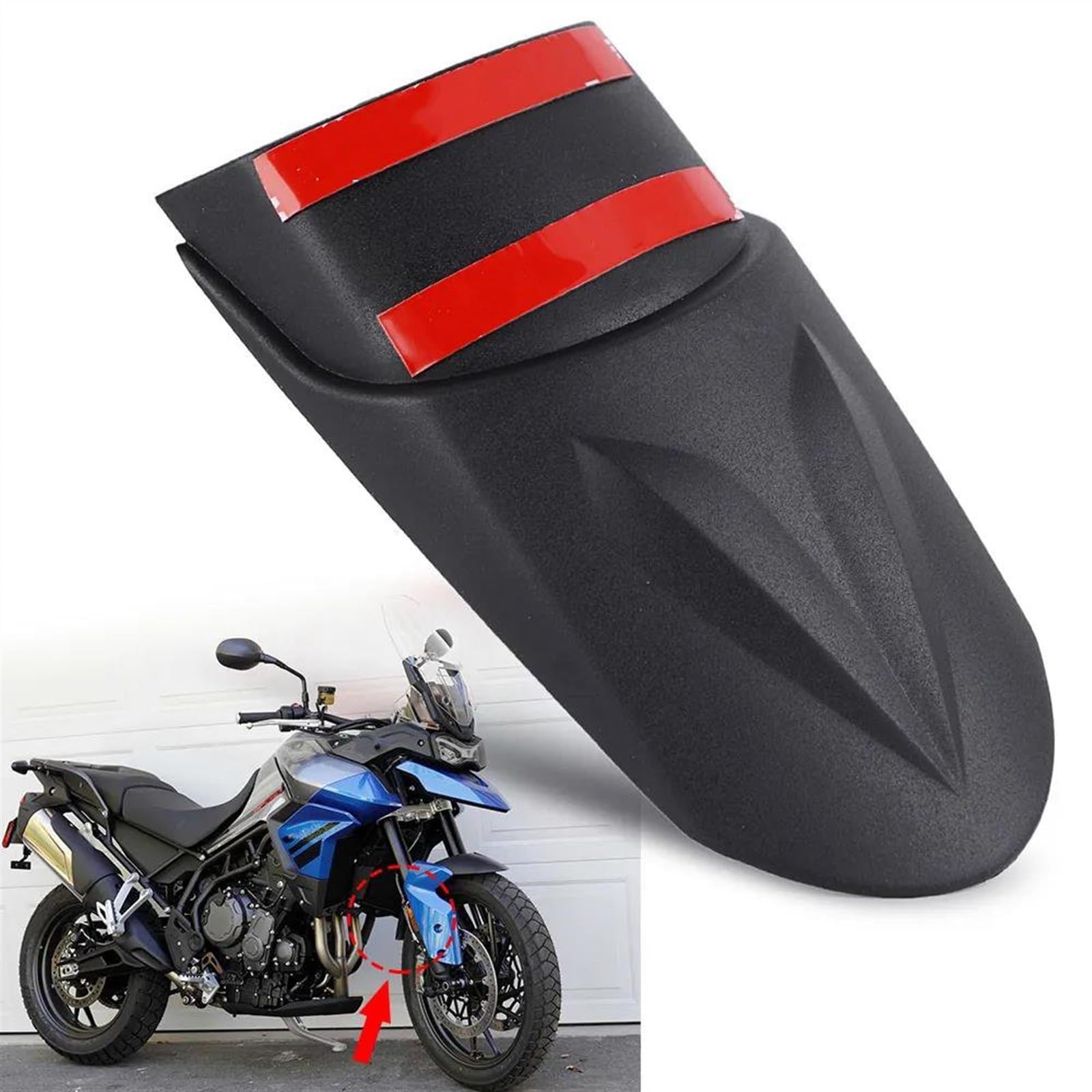 Trichtu Mount Front Fender Extender – For Triumph Tiger 900 / 850 (Black ABS)