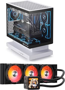 darkFlash FLOATRON F12025 Micro-ATX PC Case 3X ARGB PWM Fans & DE360 All-in-one Liquid CPU Cooler