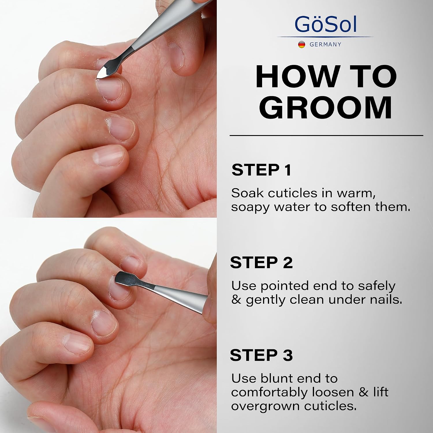 Pro Cuticle Pusher & Nail Polish Tool