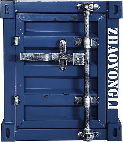 Miniatura 14 de ZHAOYONGLI-End Tables Mesa de noche industrial, vieja, roja, 15.7 x 14.9 x 18.9 pulgadas Viejo - Rojo,Oro negro (izquierda),Oro negro