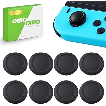 CeroDimo 8 Pack Silicone Thumb Grips for Gaming Controller Compatible with Handheld Console Replacement Analog Stick Caps Non Slip Joystick Covers Protective Accessories Kit Black