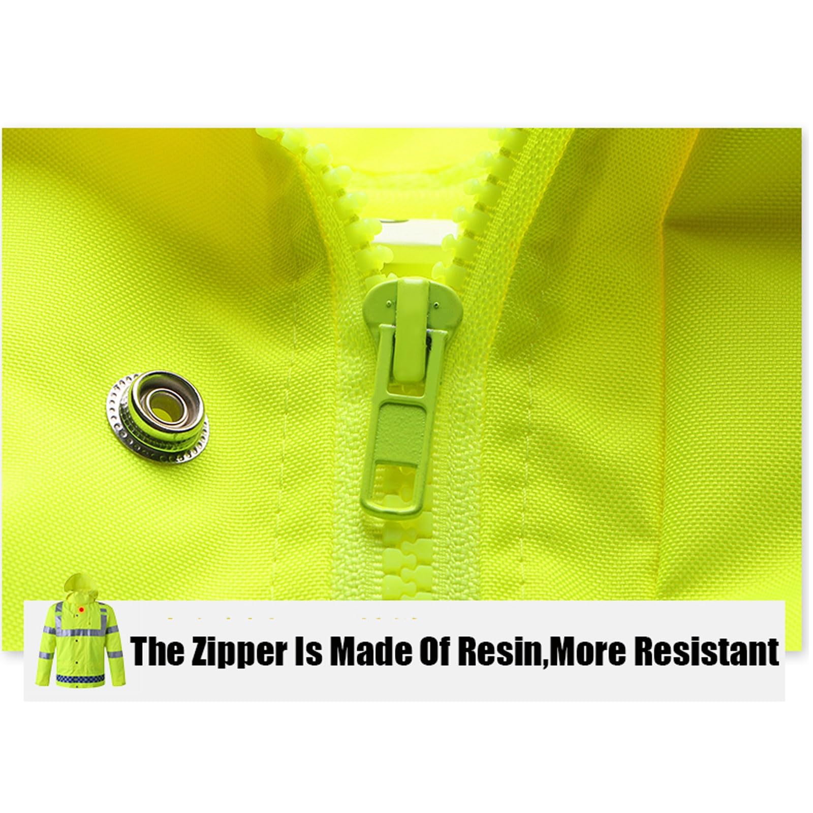 Chaqueta reflectante de alta visibilidad for hombre, chaqueta advertencia tráfico for trabajo al aire libre, abrigo seguridad impermeable