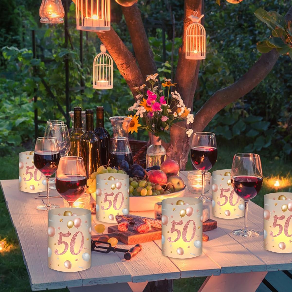 NET TOYS Tischkaskade Für 50. Geburtstag – Gold-silberne Deko, 46 Cm Hoch, Für Partys & Feiern