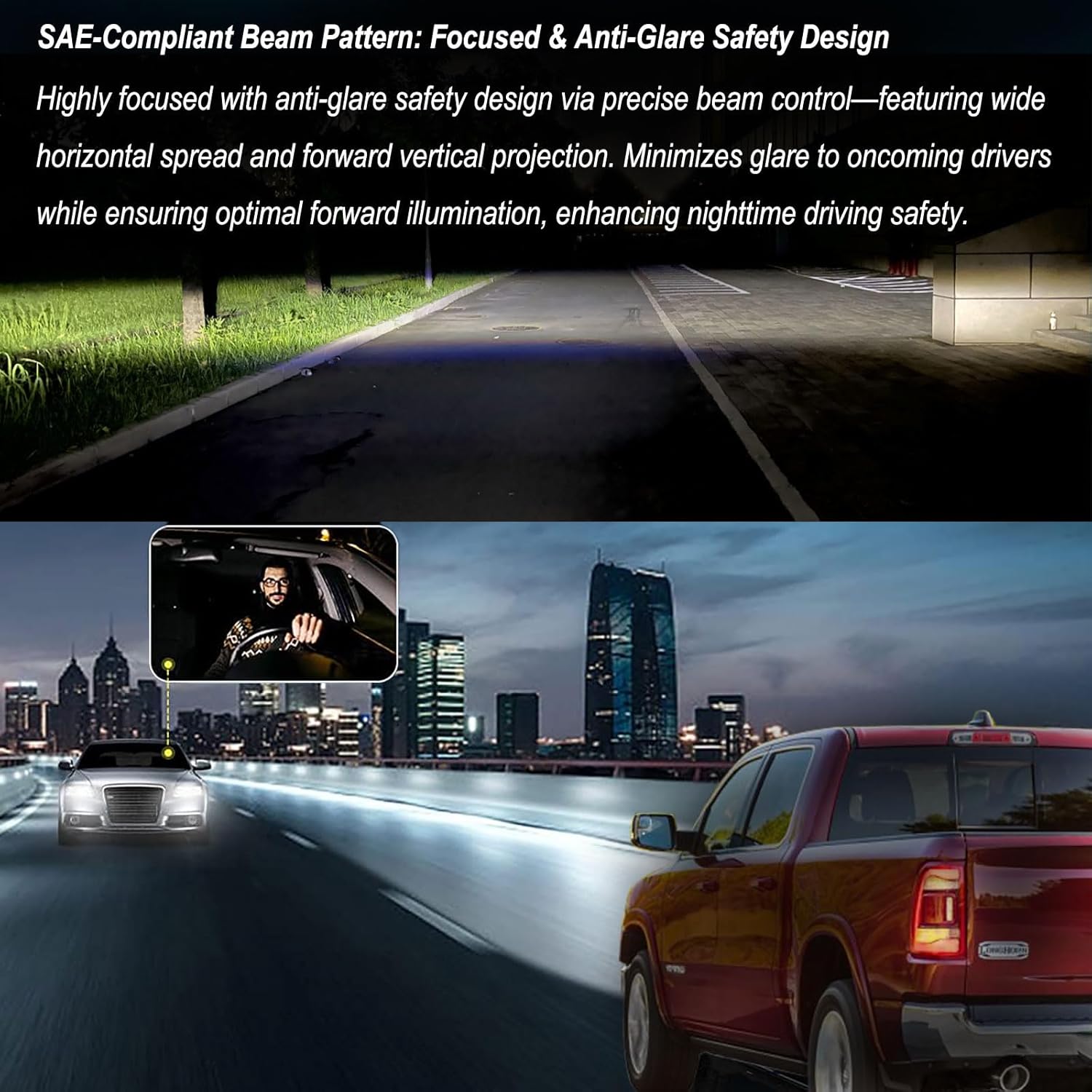 Super Bright LED Pod Lights Focused Beam Offroad Driving/Fog Lights for Jeep Wrangler, Trucks, SUV, UTV/ATV,Pickup A-Pillar Ditch Light