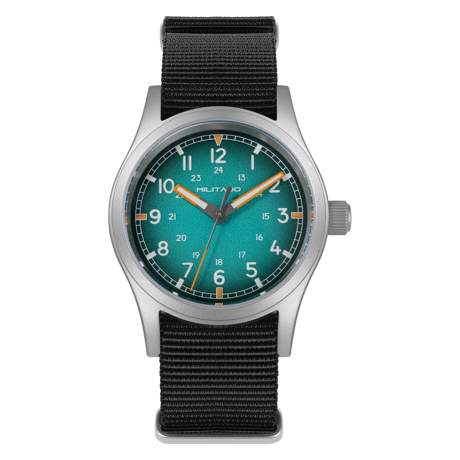 Militado ML05 38mm VH31 Quartz Watch - Domed Sapphire Crystal Field Watch C3 Super Luminous Retro Sweep Wrist Watch for Men 100M Waterproof — view 9