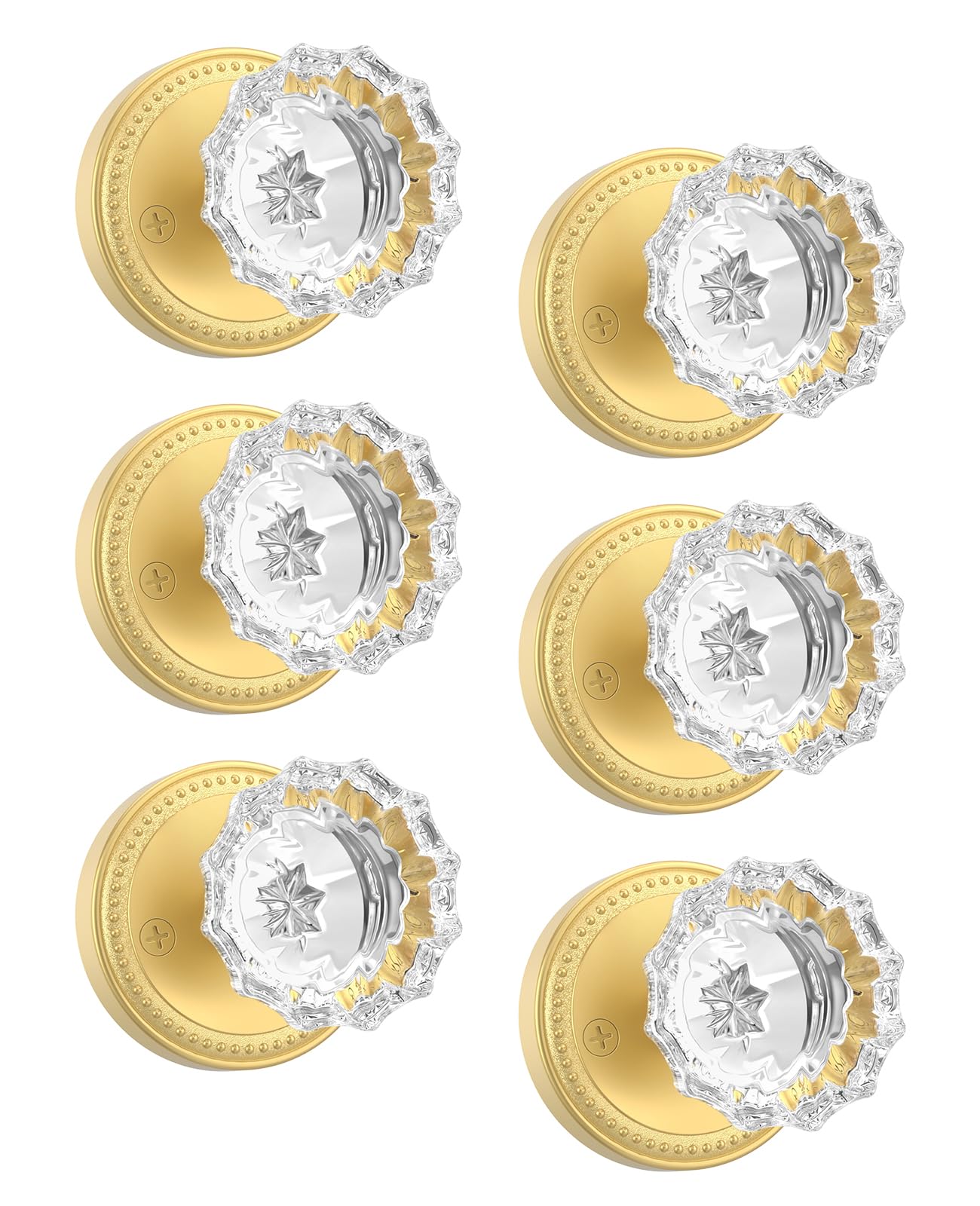 Champagne Bronze Privacy Door Knobs - 6 Pack -8