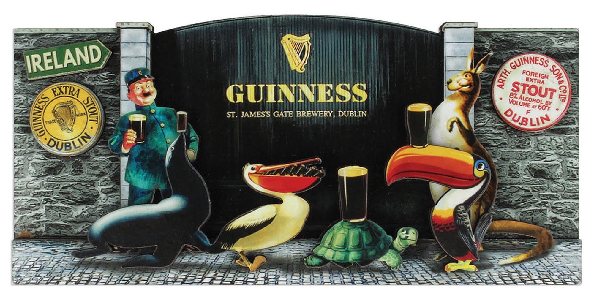 Guinness Gilroy Gate Layered 3D Wooden Magnet