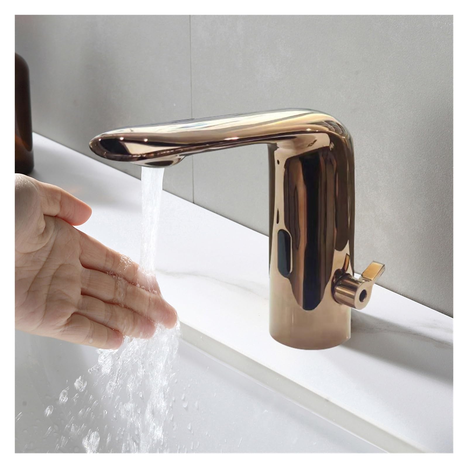 Grifos de lavabo inteligentes automáticos de cobre mezclador agua fría caliente voltaje 220V