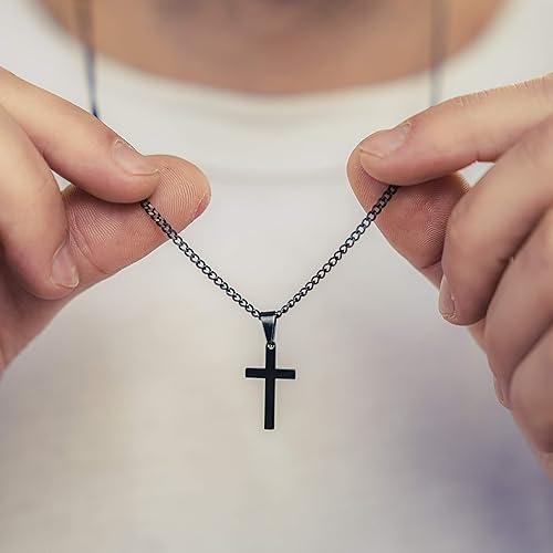 Miniatura 9 de Made by Nami Necklace for Men with or without various Pendants - Mens High-Quality Stainless Steel Necklace Chain 23" - Gold Silver Gun-Metal Black