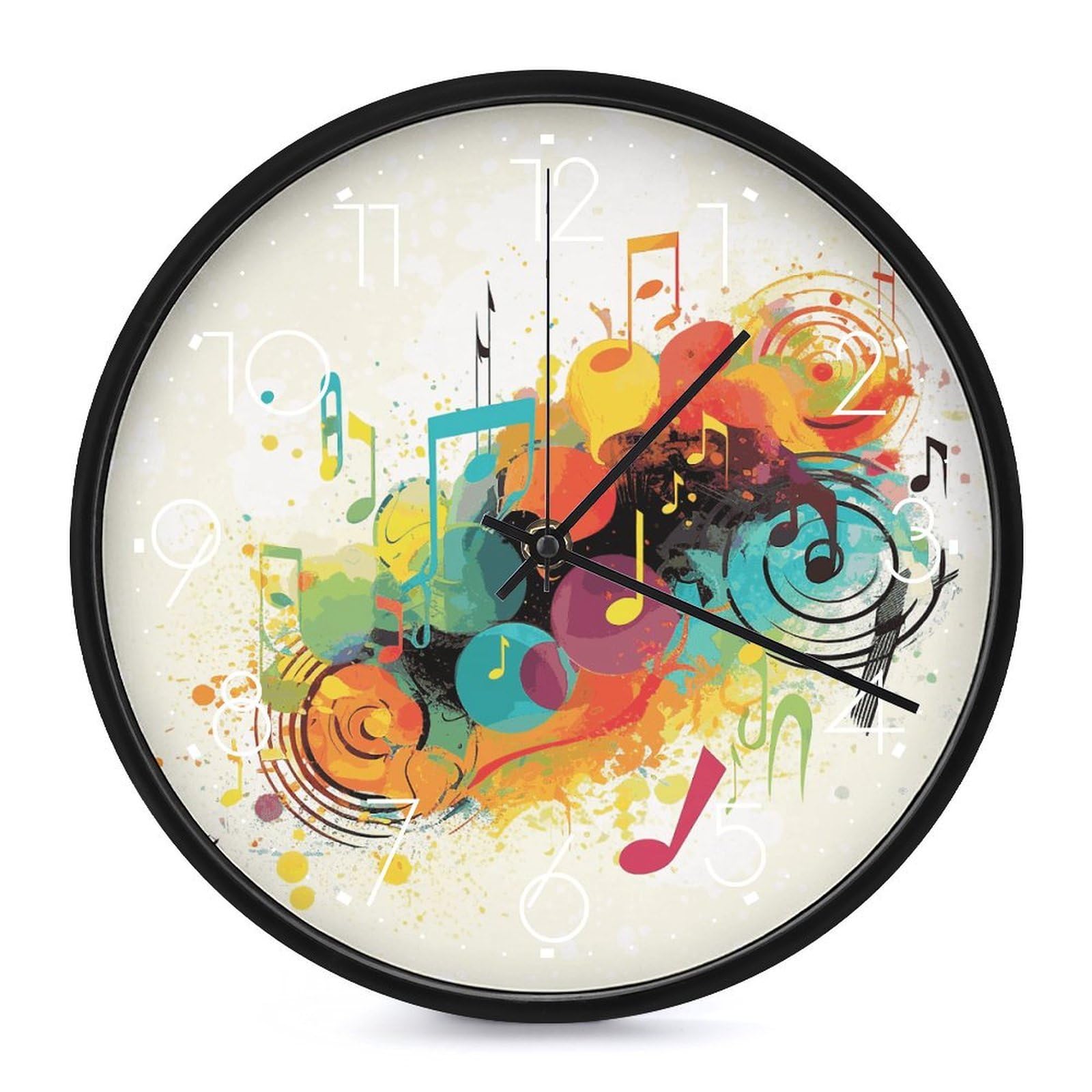 Horloge murale abstraite thématique musicale au design moderne et finition soignée