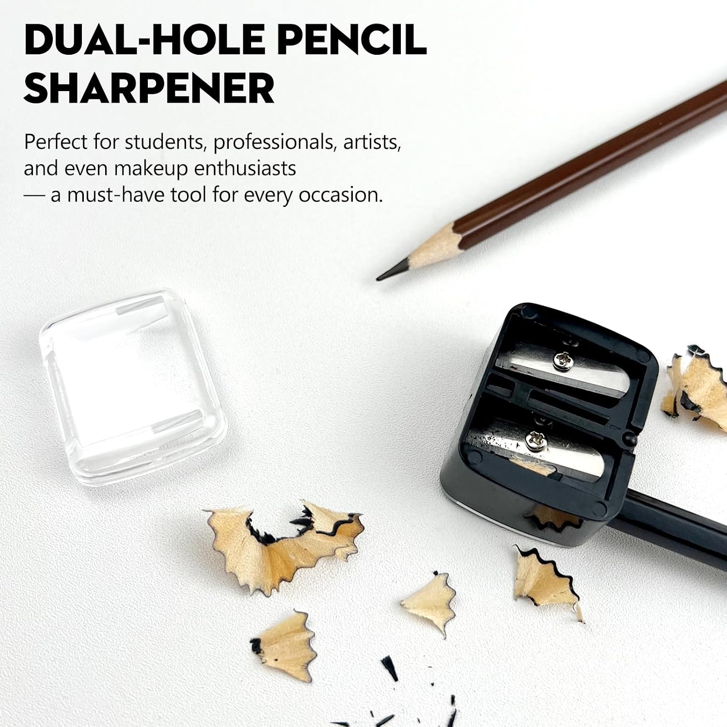 5 PCS Cosmetic Pencil Sharpeners – Lip, Eyeliner & Brow Pencil Sharpener, Dual Hole Design in Multi Colors, Compact and Portable