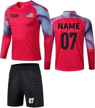 TOMIYO Custom Goalkeeper Padded Jersey Men Youth Soccer Goalie Uniform Kit