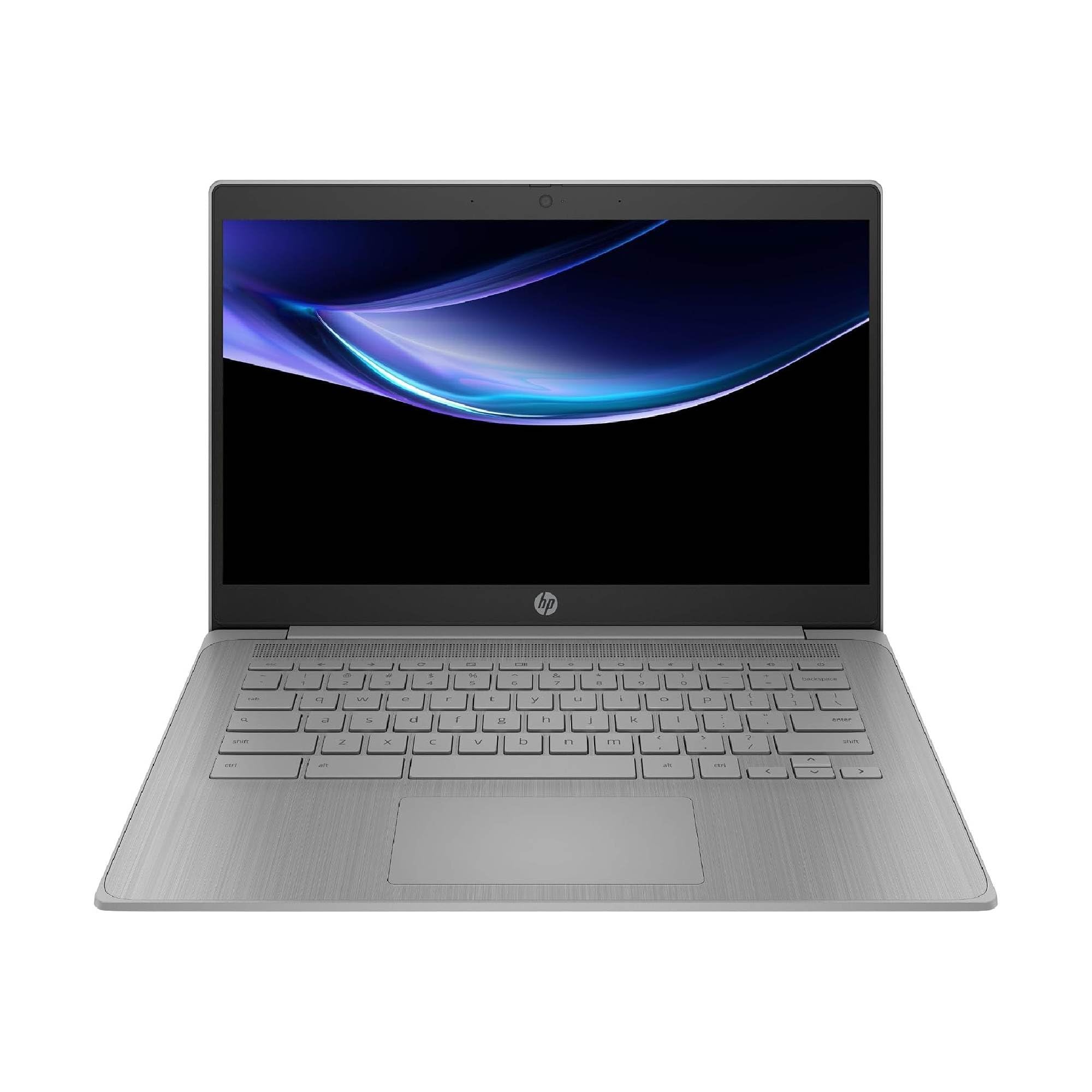 HP Chromebook 14a-ne1000sfx Ordinateur Portable 14" HD, PC Portable (Celeron N4500, RAM 4 Go, eMMC 64 Go, Intel UHD Graphics, ChromeOS), Laptop Gris, Clavier AZERTY