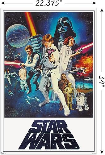 Miniatura 3 de Trends International Star Wars A New Hope - Póster de pared de una hoja (sin bloque de facturación), 34 pulgadas de largo x 22.4 pulgadas de ancho,