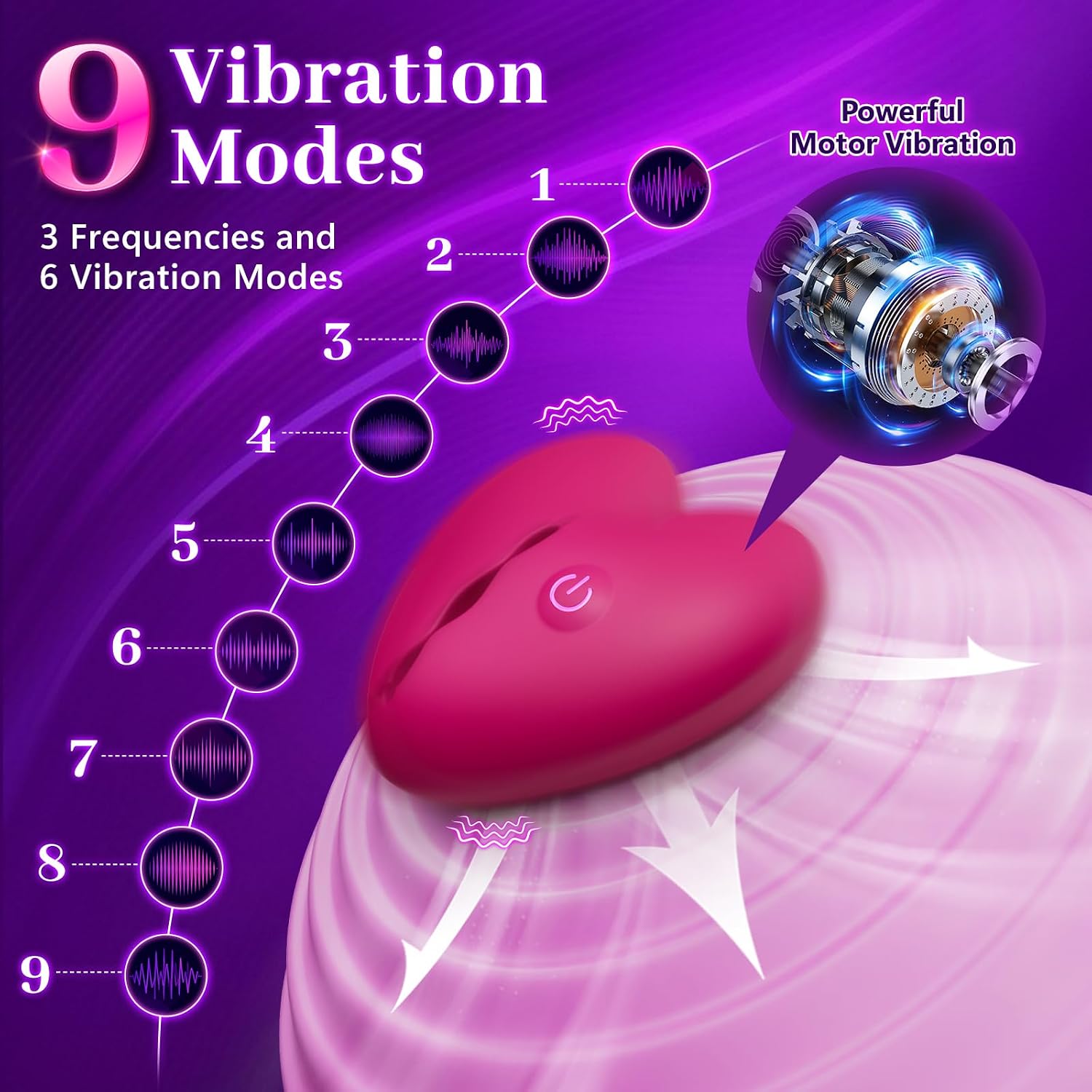 Murago Nipple Vibrator Sex Toys - Heart Shaped Nipple Clamps Adult Toys, APP Control Vibrator with 9 Vibration Mode, Adjustable Silicone Lightweight Invisable Sex Toy for Women Couple DeepPink