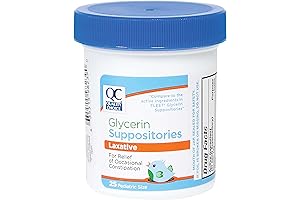 Quality Choice Pediatric Glycerin Suppositories: Gentle Constipation Relief for Infants (2-Pack)